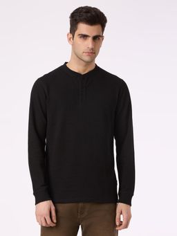 Pepe Jeans - Men Black Cotton Blend Solid Half Sleeves Relaxed Fit T-Shirt