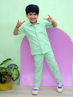 The Mom Store - Minty Mischief Boys Co-Ord (Set of 2)