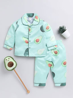 Clt.s - Kids Green Full Sleeve Shirt and Pyjama