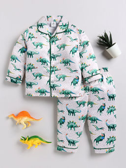 Clt.s - Kids Green Full Sleeve Shirt and Pyjama