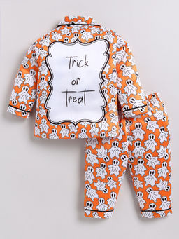 Clt.s - Kids Orange Full Sleeve Shirt and Pyjama