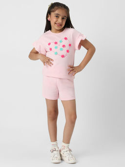 Nautinati - Girl Pink Top And Shorts (Set of 2)