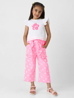 Nautinati - Girl Polka Print Combo Set Of Top And Bottoms (Set of 2)