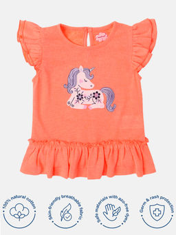 Nautinati - Girls Cotton Unicorn Print Top