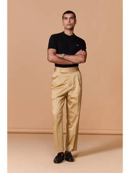 S&N by Shantnu Nikhil - Beige High Waist Trousers