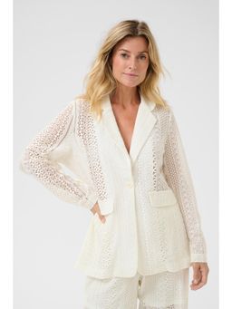 Cream - CRRubby Lace Blazer - White