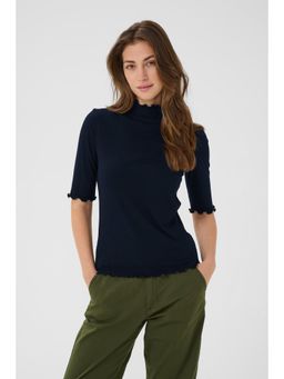 Cream - CRRibba Hight Neck Neck T-shirt - Black