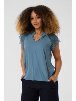 Cream - CRNola Lace Top - Blue