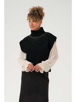 Cream - CRGift Knit Slipover Sweater - Black