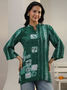 Libas - Green Printed Panelled Shirt