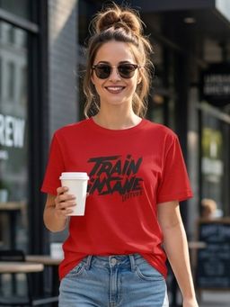 LEOTUDE - Women's Loose Fit Polyester Printed T-Shirt