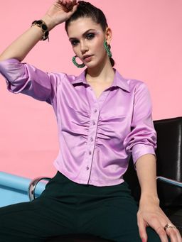 STREET 9 - Lavender Gathered Shirt