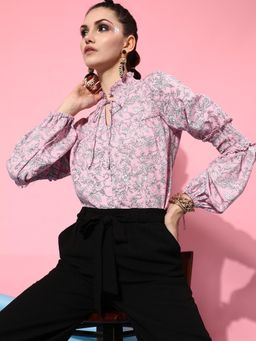 STREET 9 - Women Pink Floral Printed Shirt