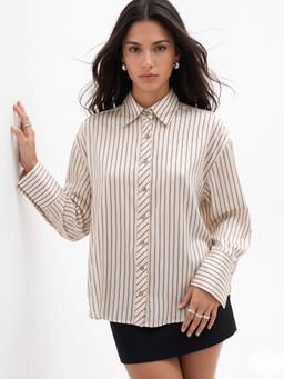Outzidr - Full Sleeve Striped Shirt
