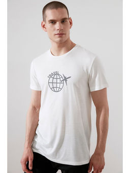 Trendyol - Man White T-Shirt