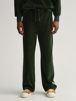 GANT - Men Green Solid Relaxed Fit Trouser