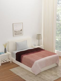 At Home by Nilkamal - Arliss Single Bed Blanket|150 GSM|Pack of 1 Blanket|150 x 240 cm|Brown