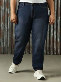 High Star - Blue Women Cotton Washed Regular Fit Mid-Rise Jeans