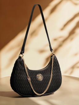 U.S. POLO ASSN. - Vera Black shoulder Handbag with Solid Finish