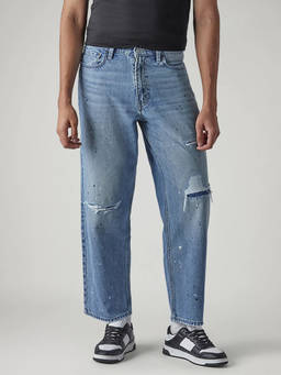 Levi's - Blue Solid Cotton Loose Fit Jeans