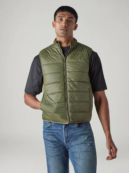 Levi's - Olive Solid Nylon Slim Fit Jacket
