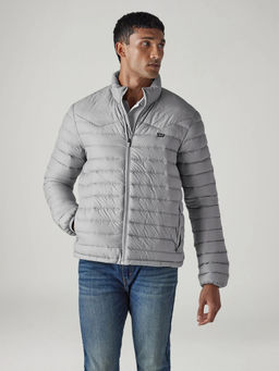 Levi's - Grey Self Design Polyamide Slim Fit Jacket