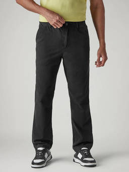 Levi's - Charcoal Solid Cotton Blend Loose Fit Trouser