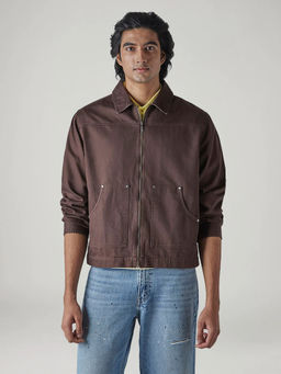 Levi's - Brown Solid Cotton Relaxed Fit Jacket