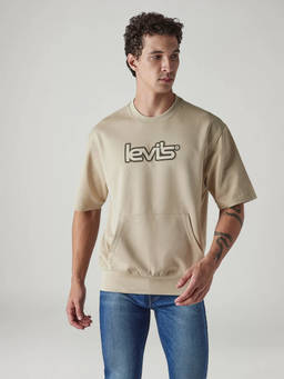 Levi's - Beige Printed Cotton Blend Regular Fit T-Shirt