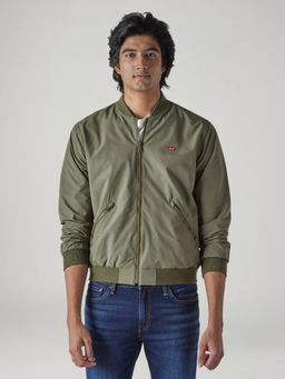 Levi's - Olive Solid Polyester Regular Fit Jacket