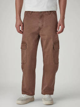 Levi's - Brown Solid Cotton Loose Fit Trouser