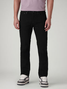 Levi's - Black Solid Cotton Slim Fit Jeans