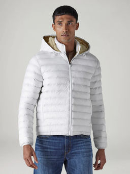 Levi's - White Self Design Nylon Slim Fit Jacket