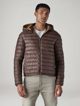 Levi's - Brown Self Design Nylon Slim Fit Jacket