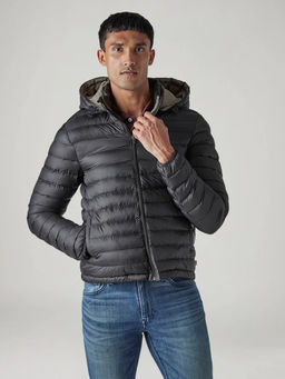 Levi's - Black Self Design Nylon Slim Fit Jacket