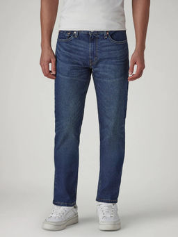 Levi's - Blue Solid Cotton Slim Fit Jeans