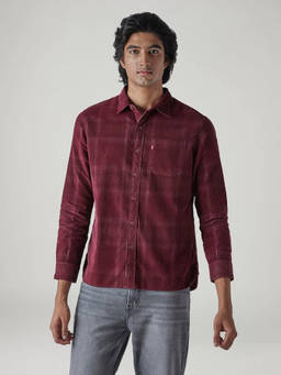 Levi's - Wine Checks Cotton Slim Fit Shirt