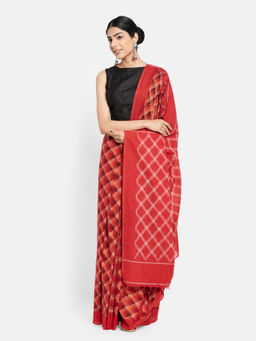Fabindia - Cotton Solid Women Sari without Blouse