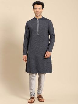 Amodh by Kisah - Men Grey Kurta (Set of 2)