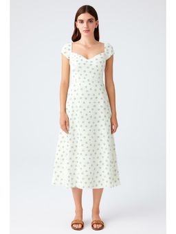 Cider - Floral Shirred Maxi Dress