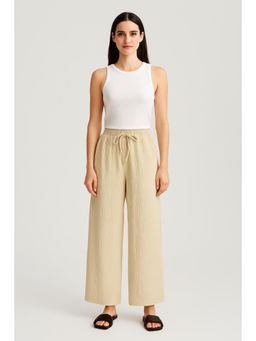 Cider - Texture Drawstring Wide Leg Trousers