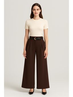 Cider - Belted Pleated Wide Leg Trousers