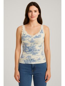 Cider - V-Neck Lace Bowknot Ruched Cami Top Curve & Plus