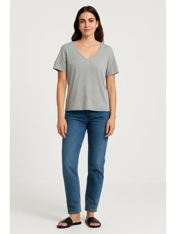 Cider - V Neck Oversize Short Sleeve Tee Curve & Plus