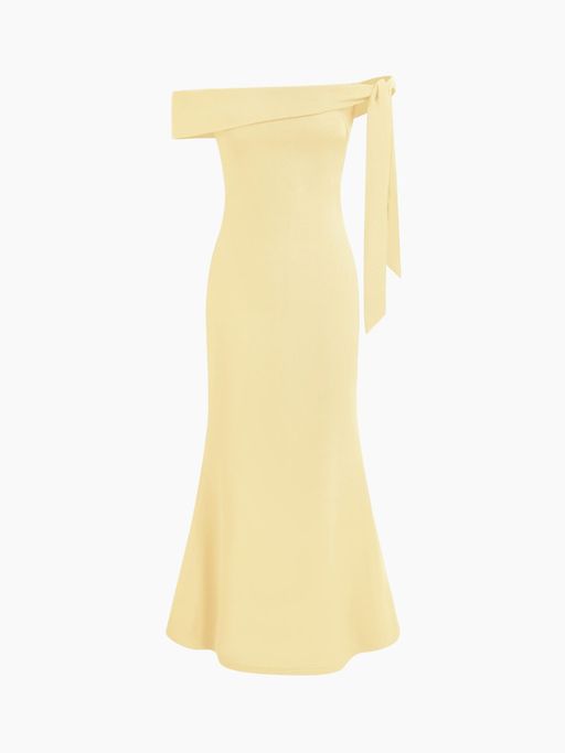 cider off the shoulder dress Chiffon Chiffon Off-shoulder Layered Ruffle Hem Maxi Dress For Date