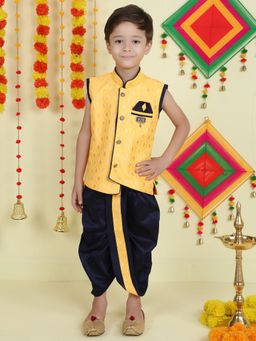 Jeetethnics - Boys Yellow Kurta with Dhoti Pants (Set of 2)