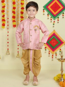 Jeetethnics - Boys Pink Kurta with Dhoti Pants (Set of 2)