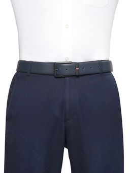 Tommy Hilfiger - Men Leather Reversible Belt - Navy Blue & Black