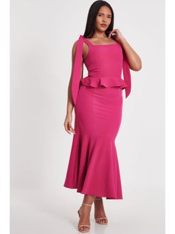 Quiz Clothing - Women Magenta Shoulder Straps Top