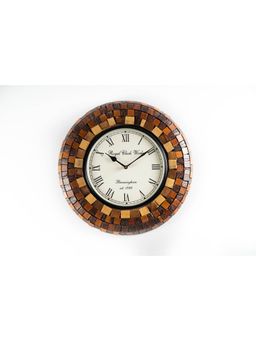 Vedas - C-Vamika Heritage Wooden Polished Wall Clock With Dial (Wooden, 12 Inch)